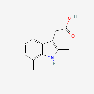 molecular formula C12H13NO2 B1296153 (2,7-Dimethyl-1H-indol-3-yl)-acetic acid CAS No. 5435-41-6