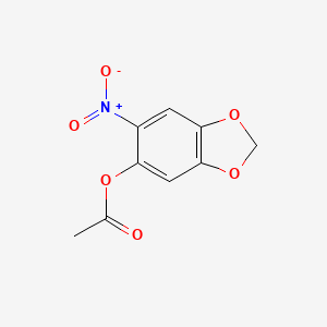 molecular formula C9H7NO6 B1296156 6-Nitro-1,3-benzodioxol-5-yl acetate CAS No. 7107-08-6