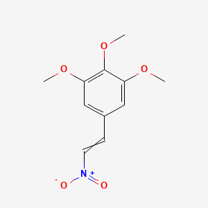 molecular formula C11H13NO5 B1296158 Benzene, 1,2,3-trimethoxy-5-[(1E)-2-nitroethenyl]- 