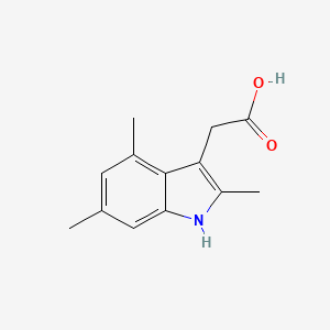 molecular formula C13H15NO2 B1296159 2-(2,4,6-trimethyl-1H-indol-3-yl)acetic acid CAS No. 6949-71-9