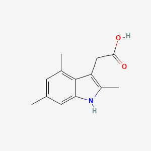 molecular formula C13H15NO2 B1296159 (2,4,6-Trimethyl-1h-indol-3-yl)acetic acid CAS No. 6949-71-9