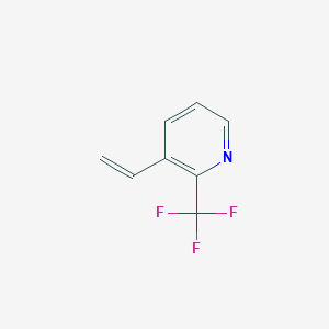 molecular formula C8H6F3N B12961592 2-(Trifluoromethyl)-3-vinylpyridine 