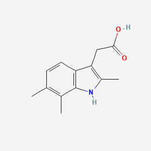 molecular formula C13H15NO2 B1296160 (2,6,7-Trimethyl-1H-indol-3-yl)-acetic acid CAS No. 6949-72-0