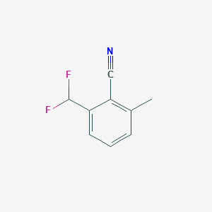 molecular formula C9H7F2N B12961629 2-(Difluoromethyl)-6-methylbenzonitrile 
