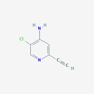 molecular formula C7H5ClN2 B12961808 5-Chloro-2-ethynylpyridin-4-amine 