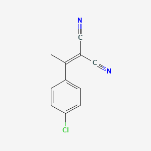molecular formula C11H7ClN2 B1296182 2-[1-(4-氯苯基)乙烯基]丙二腈 CAS No. 3111-60-2