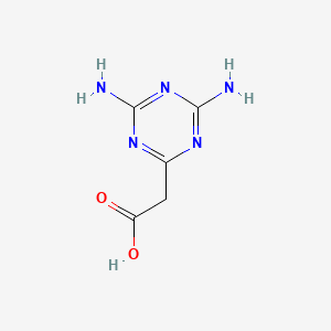 molecular formula C5H7N5O2 B1296190 2-(4,6-Diamino-1,3,5-triazin-2-yl)acetic acid CAS No. 89180-20-1
