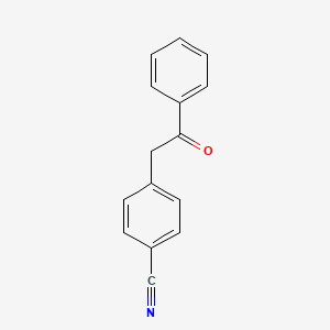molecular formula C15H11NO B1296195 2-(4-Cyanophenyl)acetophenone CAS No. 59824-23-6