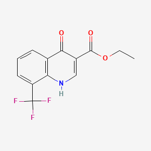 molecular formula C13H10F3NO3 B1296197 Ethyl 4-hydroxy-8-(trifluoromethyl)quinoline-3-carboxylate CAS No. 23851-84-5