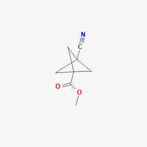 molecular formula C8H9NO2 B129620 Methyl 3-cyanobicyclo[1.1.1]pentane-1-carboxylate CAS No. 156329-62-3