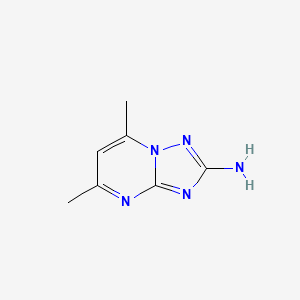 molecular formula C7H9N5 B1296200 5,7-二甲基[1,2,4]三唑并[1,5-a]嘧啶-2-胺 CAS No. 7135-02-6
