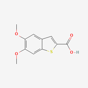 molecular formula C11H10O4S B1296206 5,6-Dimethoxy-1-benzothiophene-2-carboxylic acid CAS No. 23046-03-9