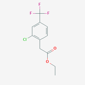 molecular formula C11H10ClF3O2 B12962098 Ethyl 2-chloro-4-trifluoromethylphenylacetate 