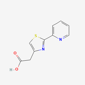 molecular formula C10H8N2O2S B1296222 2-(2-(Pyridin-2-yl)thiazol-4-yl)acetic acid CAS No. 34272-68-9