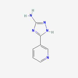 molecular formula C7H7N5 B1296225 5-(pyridin-3-yl)-4H-1,2,4-triazol-3-amine CAS No. 35607-27-3