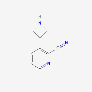 molecular formula C9H9N3 B12962479 3-(Azetidin-3-yl)picolinonitrile 