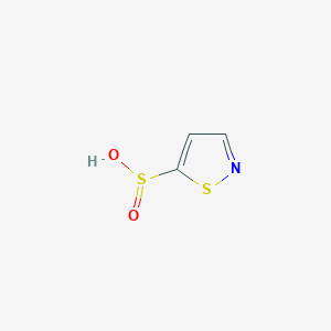 molecular formula C3H3NO2S2 B12962515 Isothiazole-5-sulfinic acid 