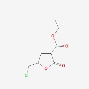 molecular formula C8H11ClO4 B1296256 Ethyl 5-(chloromethyl)-2-oxotetrahydrofuran-3-carboxylate CAS No. 5406-65-5