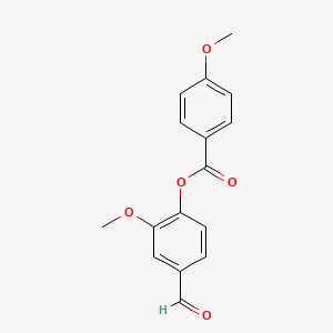 molecular formula C16H14O5 B1296257 4-Formyl-2-methoxyphenyl 4-methoxybenzoate CAS No. 5420-38-2