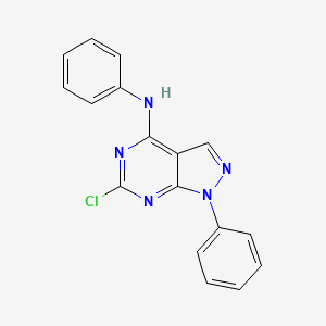 molecular formula C17H12ClN5 B1296258 6-氯-n,1-二苯基-1h-吡唑并[3,4-d]嘧啶-4-胺 CAS No. 5414-01-7