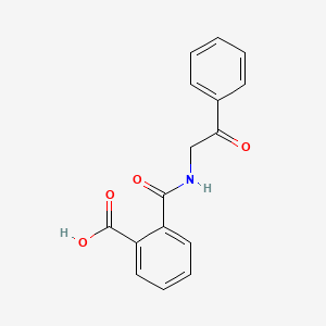 molecular formula C16H13NO4 B1296271 2-{[(2-Oxo-2-phenylethyl)amino]carbonyl}benzoic acid CAS No. 14498-33-0