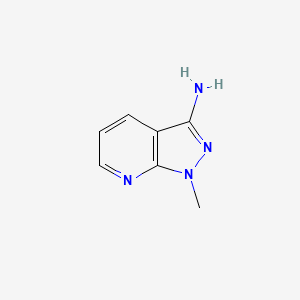 molecular formula C7H8N4 B1296275 1-甲基-1H-吡唑并[3,4-b]吡啶-3-胺 CAS No. 72583-83-6