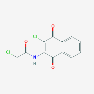 molecular formula C12H7Cl2NO3 B1296282 2-chloro-n-(3-chloro-1,4-dioxo-1,4-dihydronaphthalen-2-yl)acetamide CAS No. 54010-92-3