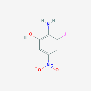 molecular formula C6H5IN2O3 B12962841 2-Amino-3-iodo-5-nitrophenol 