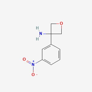 molecular formula C9H10N2O3 B12963112 3-(3-Nitrophenyl)oxetan-3-amine 