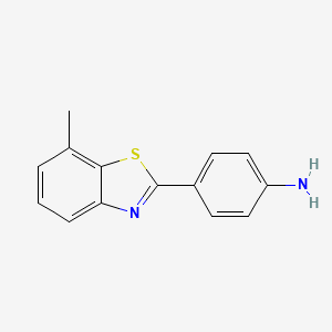 molecular formula C14H12N2S B12963125 4-(7-Methylbenzo[d]thiazol-2-yl)aniline 