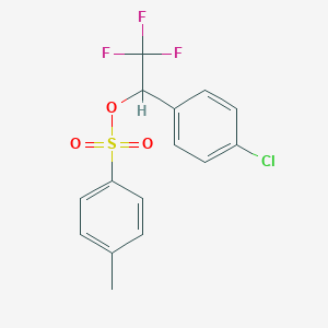 molecular formula C15H12ClF3O3S B1296318 1-(4-Chlorophenyl)-2,2,2-trifluoroethyl 4-methylbenzenesulfonate CAS No. 907175-73-9