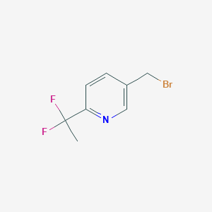 molecular formula C8H8BrF2N B12963201 Pyridine, 5-(bromomethyl)-2-(1,1-difluoroethyl)- 