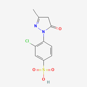 molecular formula C10H9ClN2O4S B1296324 3-chloro-4-(3-methyl-5-oxo-4,5-dihydro-1H-pyrazol-1-yl)benzenesulfonic acid CAS No. 6534-33-4