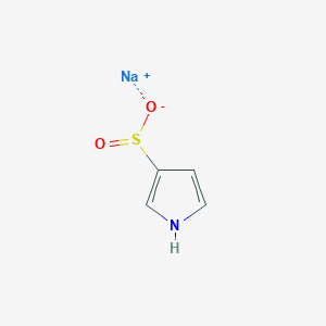 molecular formula C4H4NNaO2S B12963291 Sodium 1H-pyrrole-3-sulfinate 