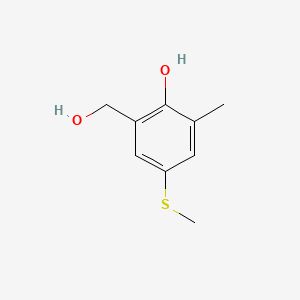molecular formula C9H12O2S B1296340 4-(Methylthio)-6-(hydroxymethyl)-o-cresol CAS No. 32867-65-5