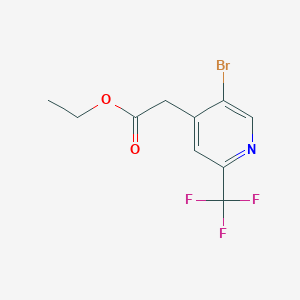 molecular formula C10H9BrF3NO2 B12963414 Ethyl 2-(5-bromo-2-(trifluoromethyl)pyridin-4-yl)acetate 