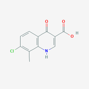 molecular formula C11H8ClNO3 B1296342 7-氯-4-羟基-8-甲基喹啉-3-甲酸 CAS No. 405923-50-4