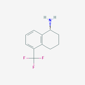 molecular formula C11H12F3N B12963441 (R)-5-(trifluoromethyl)-1,2,3,4-tetrahydronaphthalen-1-amine hydrochloride 