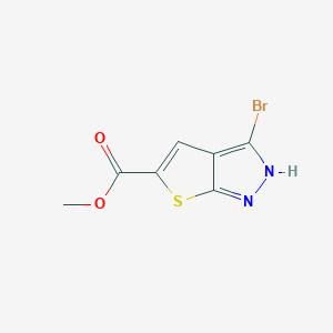 molecular formula C7H5BrN2O2S B12963517 Methyl 3-bromo-1H-thieno[2,3-c]pyrazole-5-carboxylate 