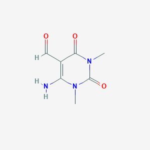 molecular formula C7H9N3O3 B1296353 6-Amino-1,3-dimethyl-2,4-dioxo-1,2,3,4-tetrahydropyrimidine-5-carbaldehyde CAS No. 54660-80-9