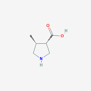 molecular formula C6H11NO2 B12963533 (3S,4R)-4-methylpyrrolidine-3-carboxylic acid CAS No. 1628734-75-7