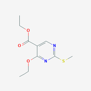 molecular formula C10H14N2O3S B1296356 4-乙氧基-2-(甲硫基)嘧啶-5-羧酸乙酯 CAS No. 84923-27-3