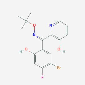 molecular formula C16H16BrFN2O3 B12963574 Methanone, (5-bromo-4-fluoro-2-hydroxyphenyl)(3-hydroxy-2-pyridinyl)-, O-(1,1-dimethylethyl)oxime, (1Z)- 