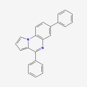 molecular formula C23H16N2 B12963577 4,7-Diphenylpyrrolo[1,2-a]quinoxaline 