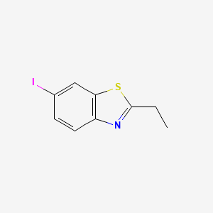 molecular formula C9H8INS B12963579 2-Ethyl-6-iodobenzo[d]thiazole 