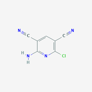 molecular formula C7H3ClN4 B1296360 2-Amino-6-chloropyridine-3,5-dicarbonitrile CAS No. 51768-01-5