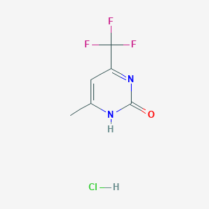 molecular formula C6H6ClF3N2O B12963607 4-Methyl-6-(trifluoromethyl)pyrimidin-2(1H)-one hydrochloride 