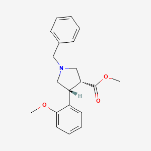 molecular formula C20H23NO3 B12963655 Methyl rel-(3R,4R)-1-benzyl-4-(2-methoxyphenyl)pyrrolidine-3-carboxylate CAS No. 152400-53-8
