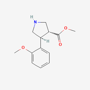 molecular formula C13H17NO3 B12963712 Trans-methyl 4-(2-methoxyphenyl)pyrrolidine-3-carboxylate 