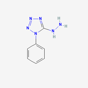 molecular formula C7H8N6 B1296372 5-hydrazino-1-phenyl-1H-tetrazole CAS No. 5533-43-7